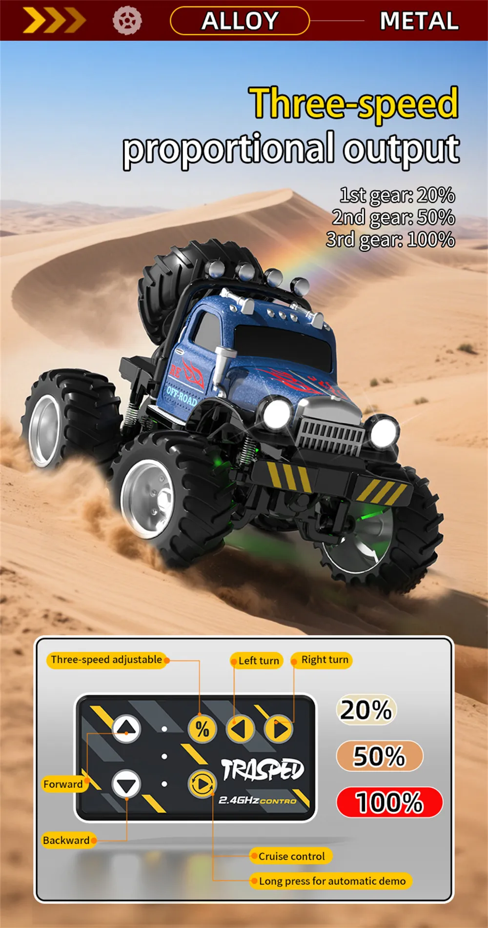 HG4-236 2.4G Mini Desktop Toy Alloy Off-road RC Car Electric Model Vehicle Toys HG4-236 2.4G Mini Desktop Toy Alloy Off-road RC Car Electric Model Vehicle Toys