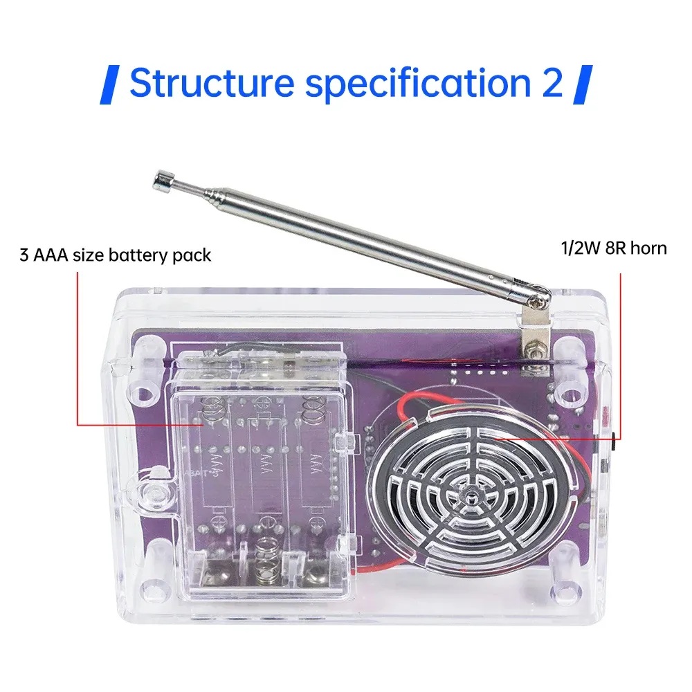 HU-017B DIY FM Radio Kit 87-108MHz LED Display Multifunction Adjustable Volume USB Power Portable Electronics Radio Assembly Kit High Sensitivity Noise Reduction HU-017B DIY FM Radio Kit 87-108MHz LED Display Multifunction Adjustable Volume USB Power Portable Electronics Radio Assembly Kit High Sensitivity Noise Reduction