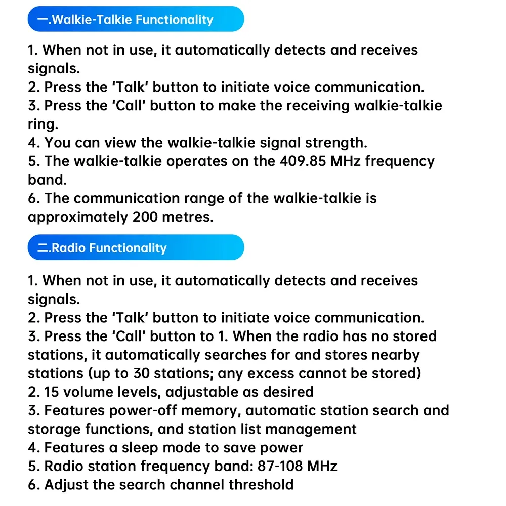 DIY Smart Intercom Radio Kit Adjustable Frequency 409.85MHz 87-108MHz OLED Display FM Walkie-Talkie Communication and Radio Listening DIY Smart Intercom Radio Kit Adjustable Frequency 409.85MHz 87-108MHz OLED Display FM Walkie-Talkie Communication and Radio Listening