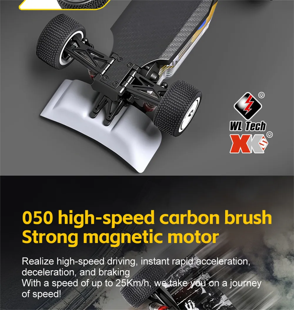 Wltoys 244016 RTR 1/24 2.4G 2WD RC Car Full Proportional High Speed Electric Racer with Gyro Cruise Control Three Speeds Vehicles Models Toys