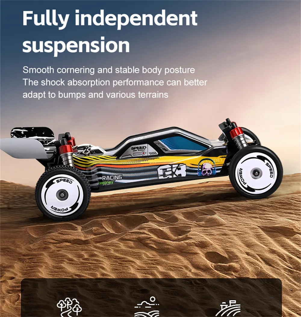 Wltoys 244016 RTR 1/24 2.4G 2WD RC Car Full Proportional High Speed Electric Racer with Gyro Cruise Control Three Speeds Vehicles Models Toys