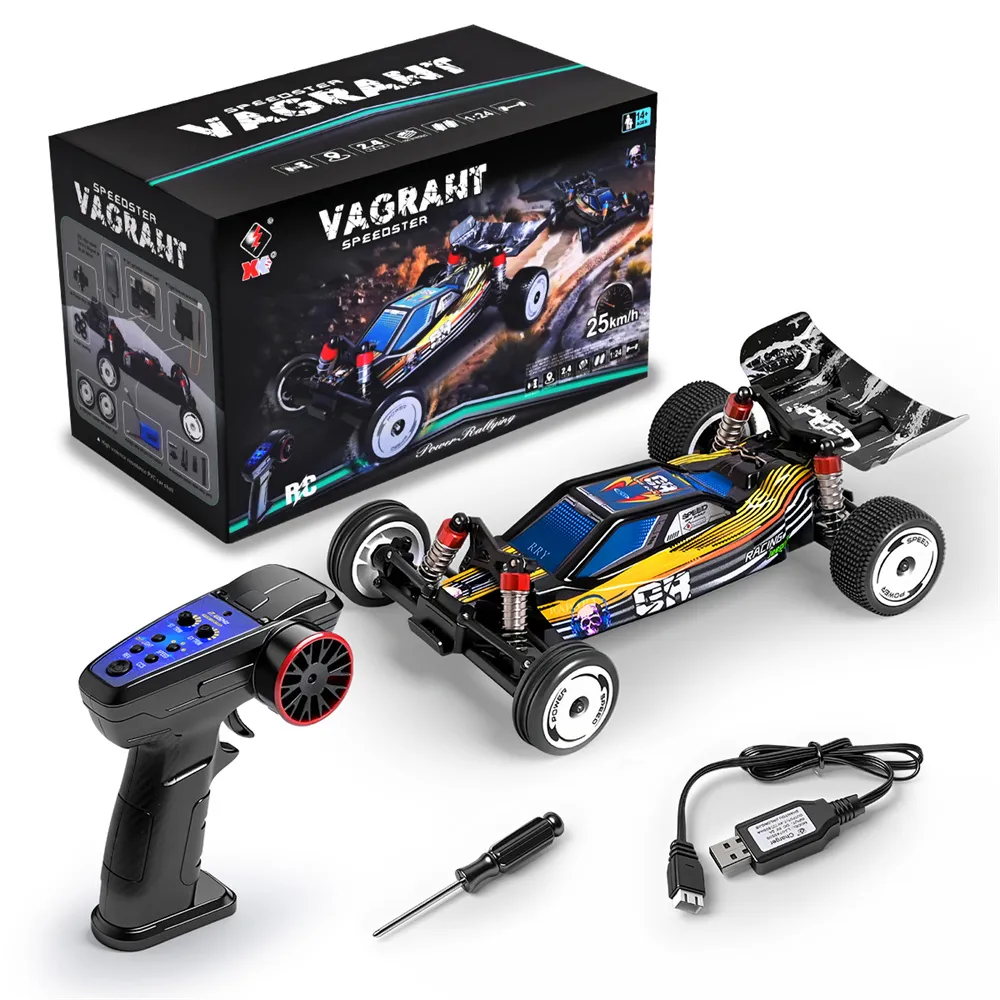 Wltoys 244016 RTR 1/24 2.4G 2WD RC Car Full Proportional High Speed Electric Racer with Gyro Cruise Control Three Speeds Vehicles Models Toys