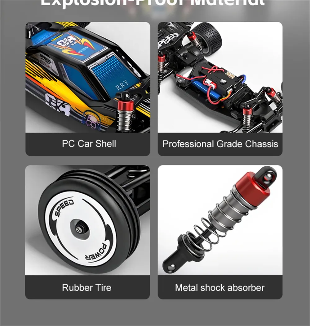Wltoys 244016 RTR 1/24 2.4G 2WD RC Car Full Proportional High Speed Electric Racer with Gyro Cruise Control Three Speeds Vehicles Models Toys