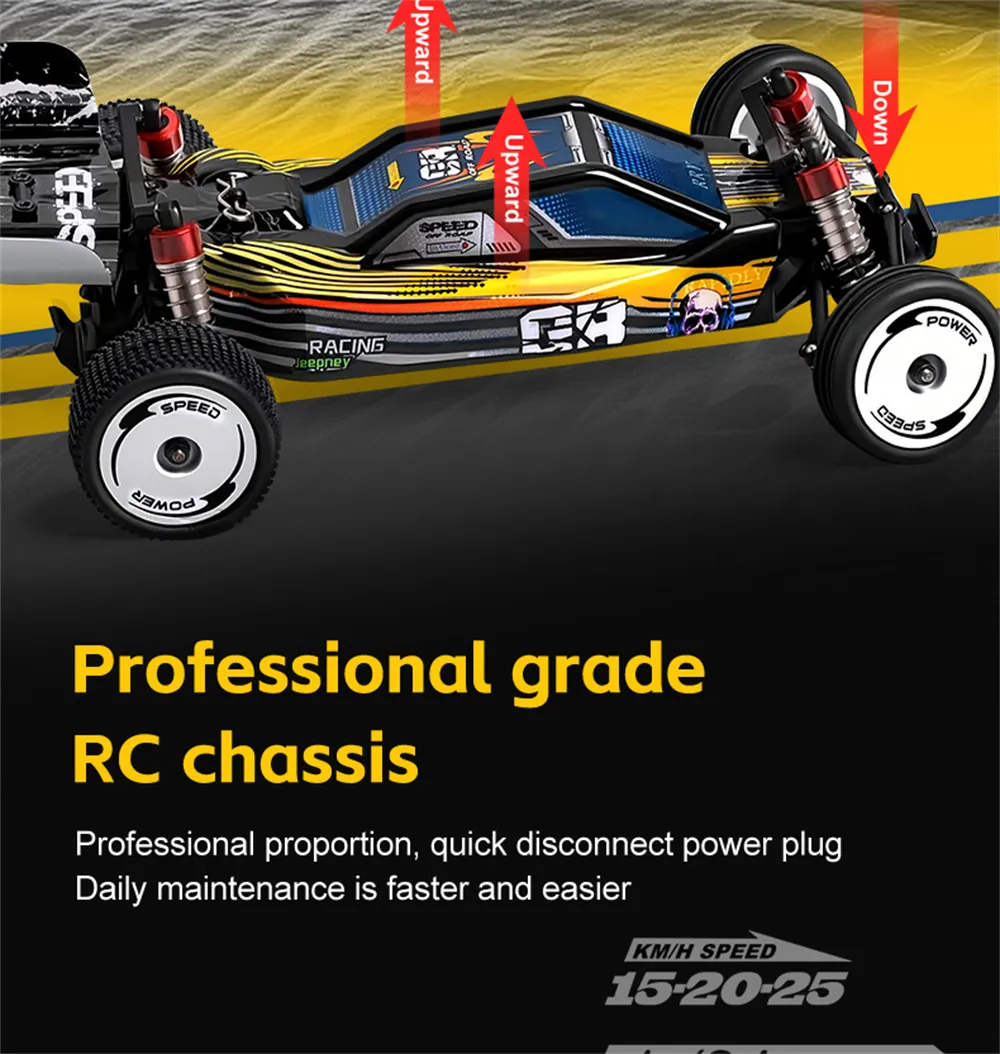 Wltoys 244016 RTR 1/24 2.4G 2WD RC Car Full Proportional High Speed Electric Racer with Gyro Cruise Control Three Speeds Vehicles Models Toys