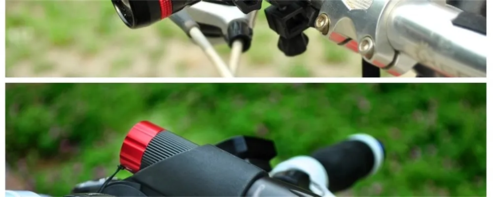 Bicycle Handlebar Light Bracket 360 Degree Rotatable Bike Lamp Holder LED Flashlight Plastic Clip Bike Light Mount Bracket