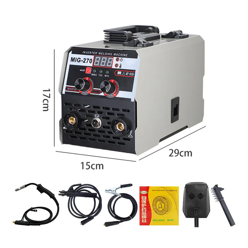 MIG-270 Welding Machine 220V EU Standard Inverter IGBT Technology 25-270A Adjustable Portable Lightweight Compact Welder for Home and Professional Use