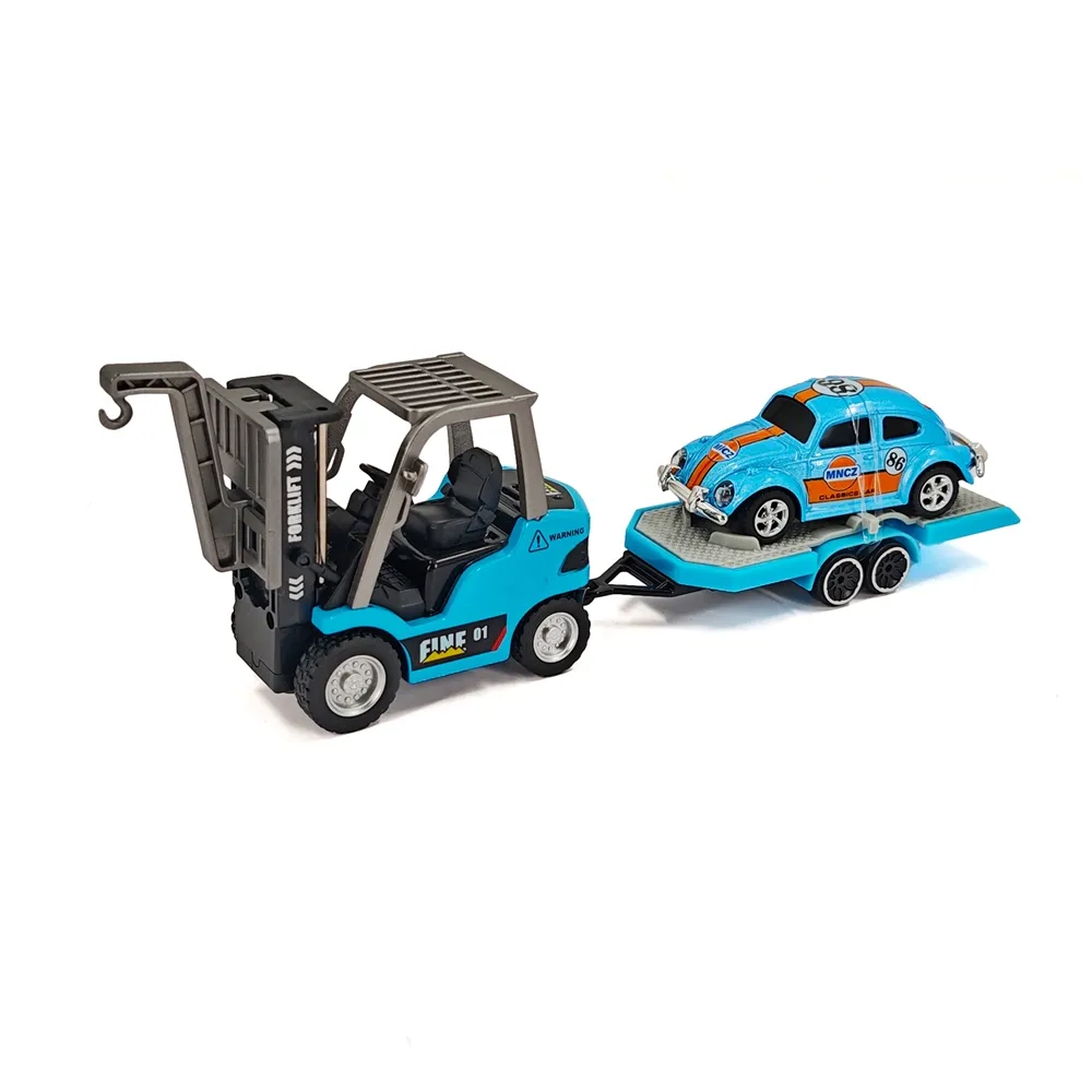 TRASPED HG4-244 RTR 1/64 2.4G Mini RC Car Alloy Forklift with Trailer Remote Control LED Light Sound Engineering Vehicle Desktop Toys Model Collection Gift For Boys TRASPED HG4-244 RTR 1/64 2.4G Mini RC Car Alloy Forklift with Trailer Remote Control LED Light Sound Engineering Vehicle Desktop Toys Model Collection Gift For Boys
