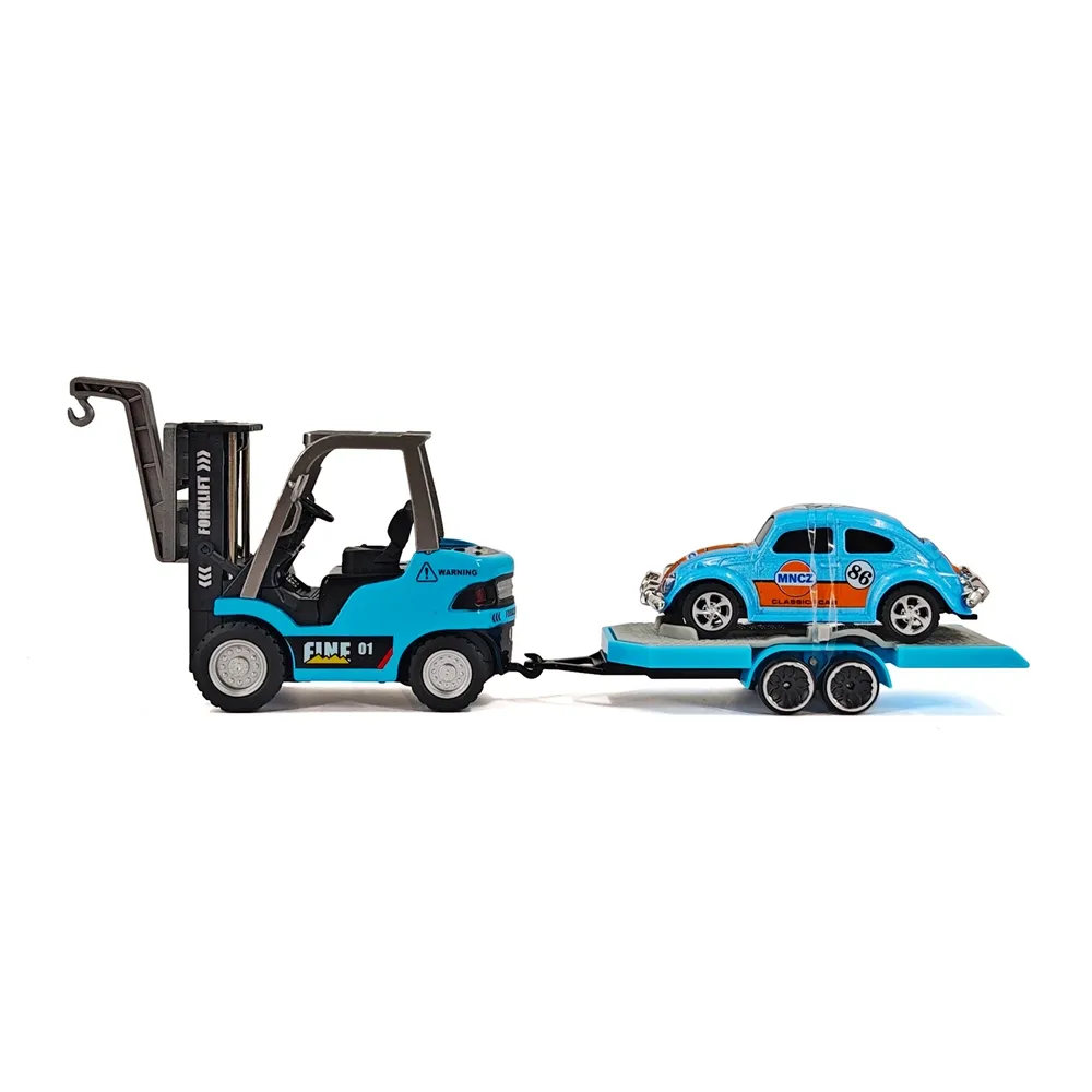 TRASPED HG4-244 RTR 1/64 2.4G Mini RC Car Alloy Forklift with Trailer Remote Control LED Light Sound Engineering Vehicle Desktop Toys Model Collection Gift For Boys TRASPED HG4-244 RTR 1/64 2.4G Mini RC Car Alloy Forklift with Trailer Remote Control LED Light Sound Engineering Vehicle Desktop Toys Model Collection Gift For Boys