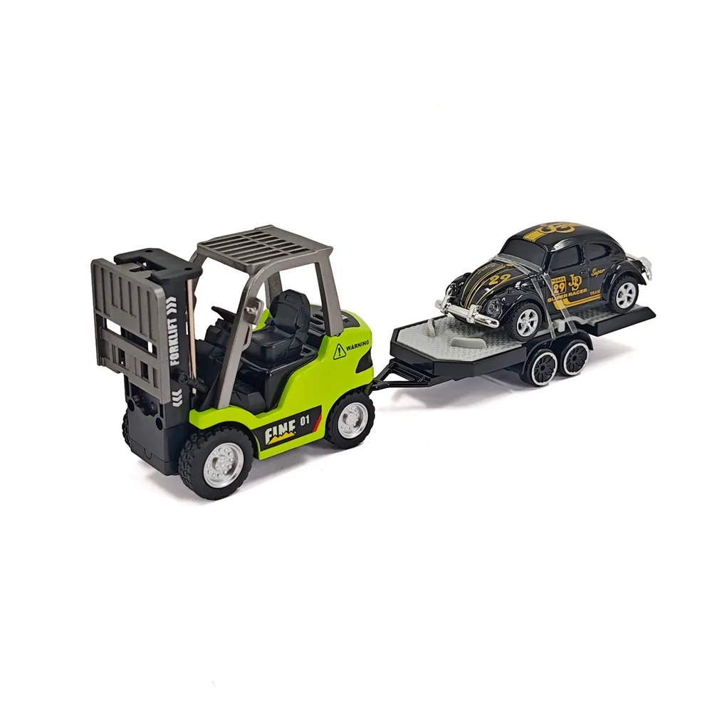 TRASPED HG4-244 RTR 1/64 2.4G Mini RC Car Alloy Forklift with Trailer Remote Control LED Light Sound Engineering Vehicle Desktop Toys Model Collection Gift For Boys TRASPED HG4-244 RTR 1/64 2.4G Mini RC Car Alloy Forklift with Trailer Remote Control LED Light Sound Engineering Vehicle Desktop Toys Model Collection Gift For Boys