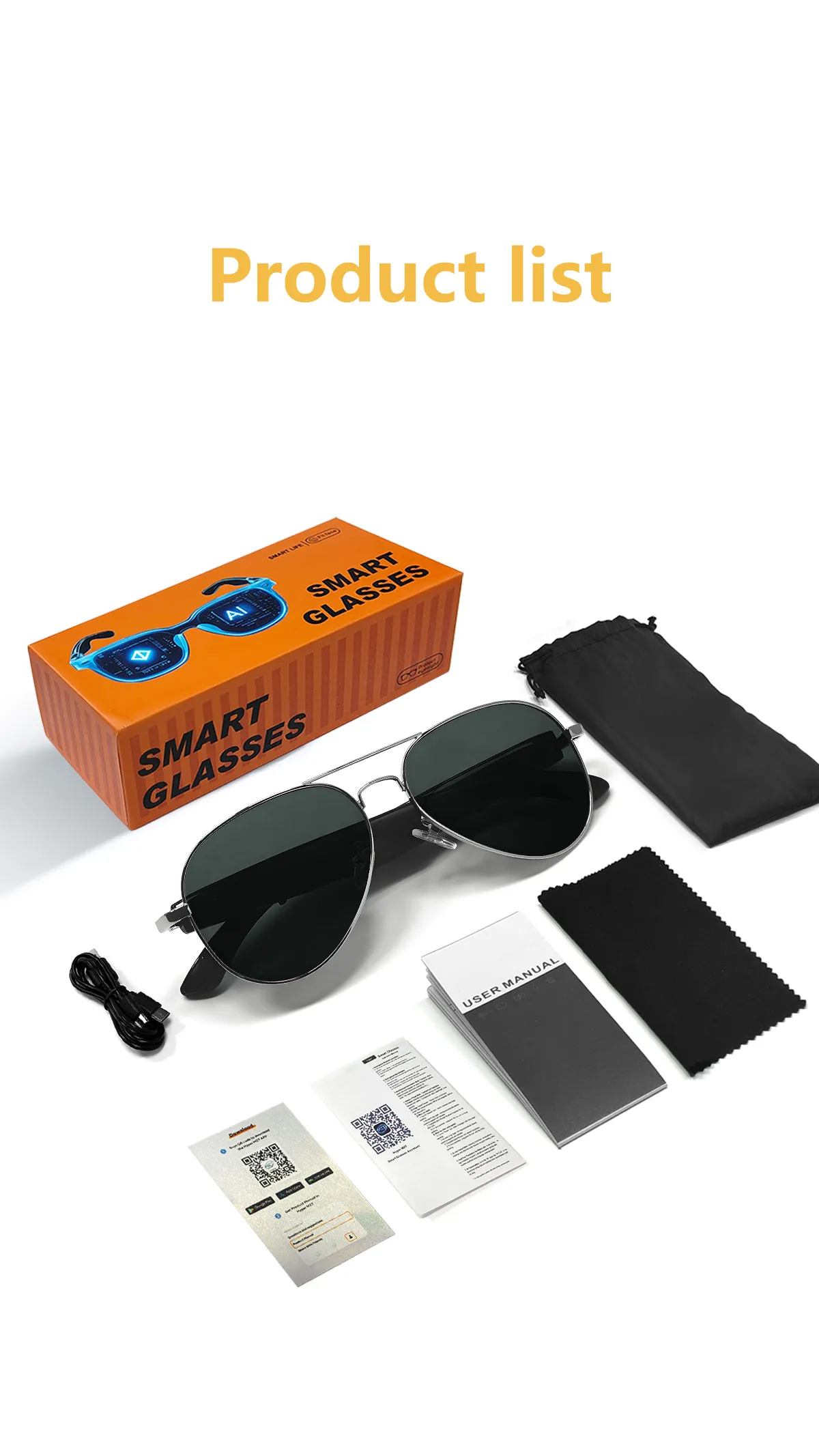 F18 AI Smart Glasses Real Time Translation 100 Languages bluetooth 5.4 Calling Bilateral Stereo Sound Type-C Charging UV Protection for Travel Business F18 AI Smart Glasses Real Time Translation 100 Languages bluetooth 5.4 Calling Bilateral Stereo Sound Type-C Charging UV Protection for Travel Business