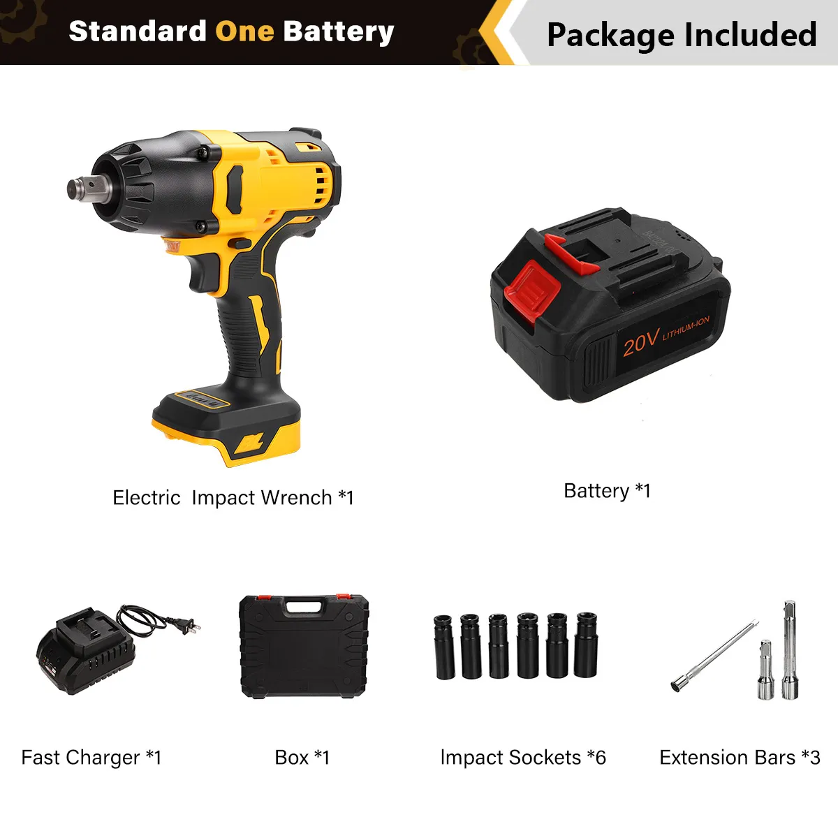 Cordless Impact Wrench 1/2 Inch Drive Brushless Motor 750Nm Torque 3-Speed Modes 2000 RPM 20V 15000mAh Battery LED Light Power Tool Cordless Impact Wrench 1/2 Inch Drive Brushless Motor 750Nm Torque 3-Speed Modes 2000 RPM 20V 15000mAh Battery LED Light Power Tool