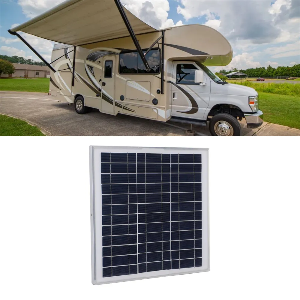 100W Solar Panel Kit Aluminum Frame Polycrystalline Cells 12V Off-Grid Power System MPPT Controller USB RV Boat Caravan Outdoor