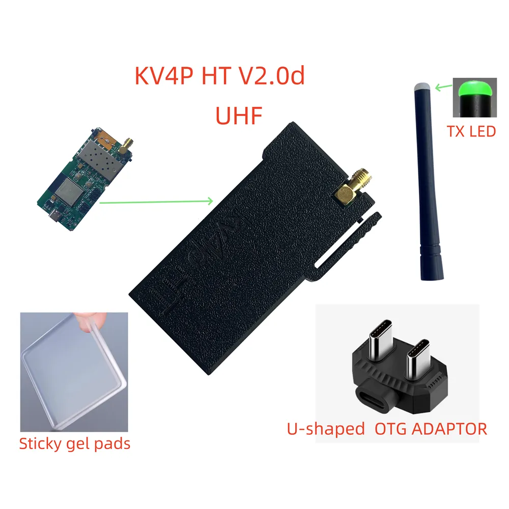 KV4P HT V2.0d UHF Radio Transceiver Kit USB C Powered Off Grid Communication 22kHz Audio APRS Messaging Compact Portable Design KV4P HT V2.0d UHF Radio Transceiver Kit USB C Powered Off Grid Communication 22kHz Audio APRS Messaging Compact Portable Design