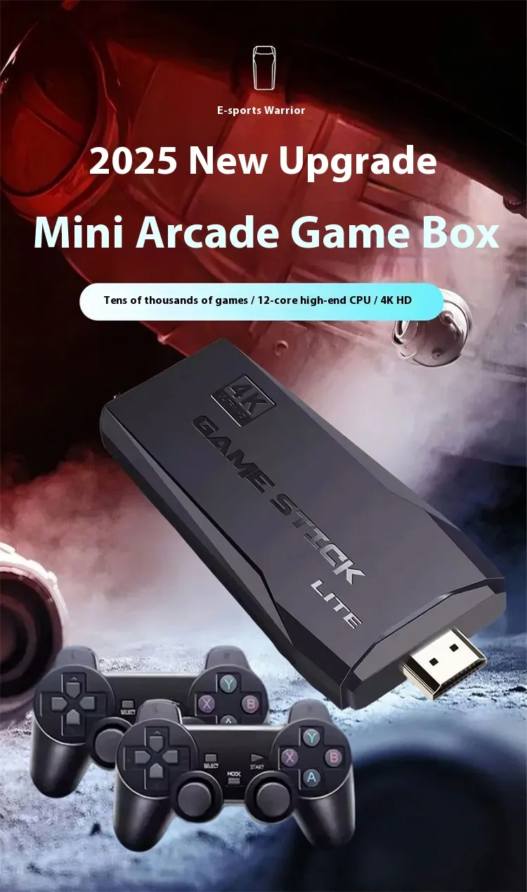 128G TV Game Stick Kit Built-in 40000+ Games 4K HD Retro Television Gaming Console Wireless 2.4GHz Controller Support HD Output PS1 MAME MD GBA SFC FC Multiplayer for TV 128G TV Game Stick Kit Built-in 40000+ Games 4K HD Retro Television Gaming Console Wireless 2.4GHz Controller Support HD Output PS1 MAME MD GBA SFC FC Multiplayer for TV