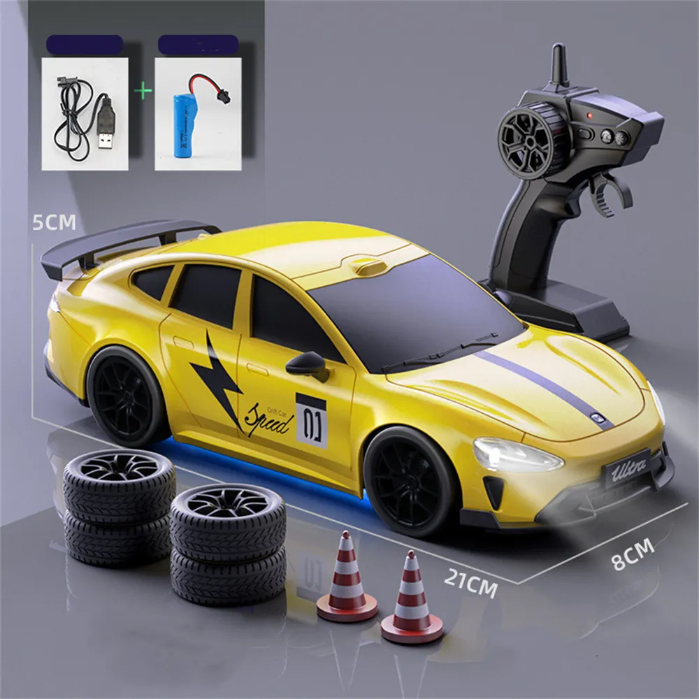 2502A RTR 1/20 2.4G 4WD Drift RC Car Mini LED Light Remote Control High Speed On-Road Racing Vehicle Model Boys Gifts Toys