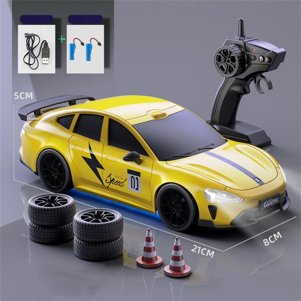 2502A RTR 1/20 2.4G 4WD Drift RC Car Mini LED Light Remote Control High Speed On-Road Racing Vehicle Model Boys Gifts Toys