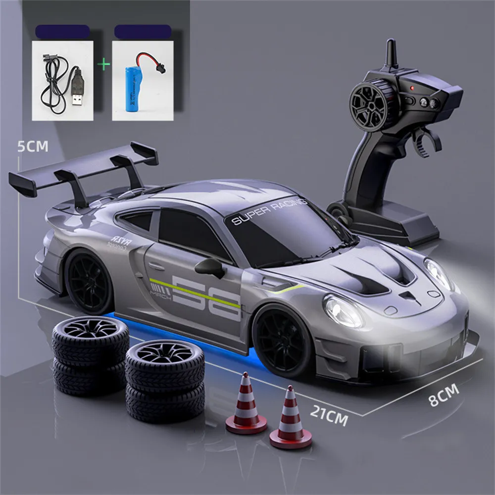 2502A RTR 1/20 2.4G 4WD Drift RC Car Mini LED Light Remote Control High Speed On-Road Racing Vehicle Model Boys Gifts Toys
