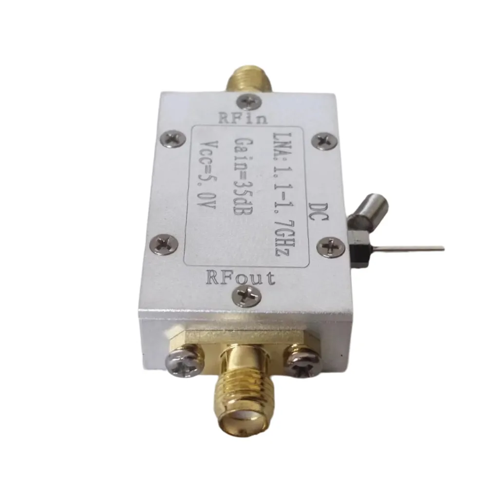 Wideband Low Noise Amplifier Module 35dB Gain 0.6dB Noise Figure 1.1-1.7GHz forSatellite Navigation GPS GLONASS Beidou Galileo RF Systems Wideband Low Noise Amplifier Module 35dB Gain 0.6dB Noise Figure 1.1-1.7GHz forSatellite Navigation GPS GLONASS Beidou Galileo RF Systems