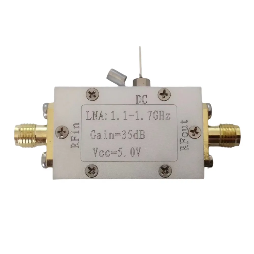 Wideband Low Noise Amplifier Module 35dB Gain 0.6dB Noise Figure 1.1-1.7GHz forSatellite Navigation GPS GLONASS Beidou Galileo RF Systems Wideband Low Noise Amplifier Module 35dB Gain 0.6dB Noise Figure 1.1-1.7GHz forSatellite Navigation GPS GLONASS Beidou Galileo RF Systems