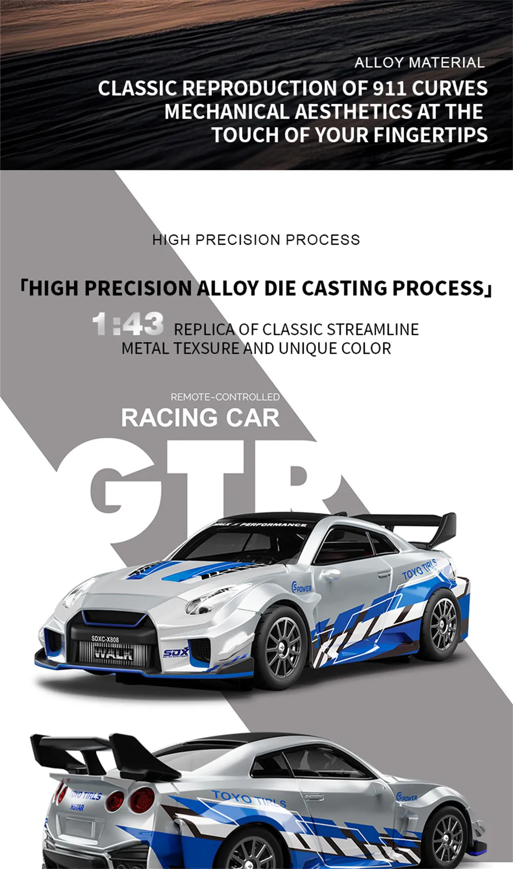 Hstar D43-01 RTR 1/43 2.4G 4WD Drift RC Car Gyro Mini Full Proportional Alloy Body Shell LED Light Remote Control High-Speed Motor On-Road Racing Vehicle Model Boys Gifts Toys Hstar D43-01 RTR 1/43 2.4G 4WD Drift RC Car Gyro Mini Full Proportional Alloy Body Shell LED Light Remote Control High-Speed Motor On-Road Racing Vehicle Model Boys Gifts Toys