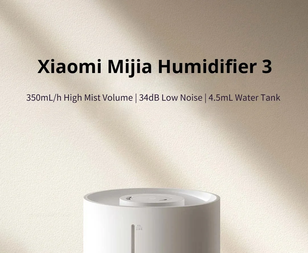 Xiaomi Mijia Humidifier 3 350mL/h Humidification 4.5 L Large Capacity Double Mist Maker for Home Office Humidificador Purifier Xiaomi Mijia Humidifier 3 350mL/h Humidification 4.5 L Large Capacity Double Mist Maker for Home Office Humidificador Purifier