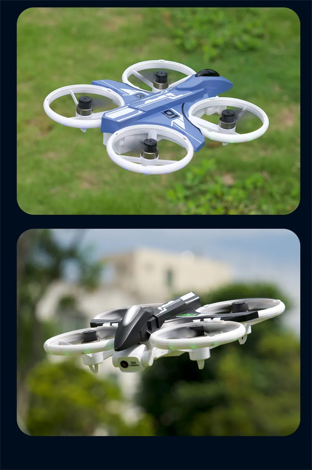 JJRC H132 WiFi FPV with HD Camera Optical Flow Hover Brushless Grid Full Protection Neon Colorful Child Gift RC Toys Drone Quadcopter RTF