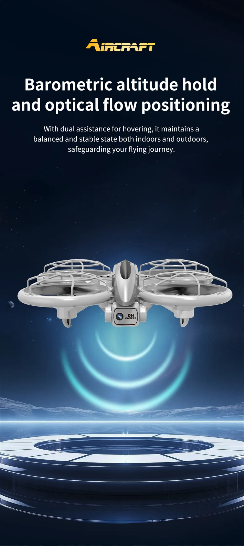 JJRC H132 WiFi FPV with HD Camera Optical Flow Hover Brushless Grid Full Protection Neon Colorful Child Gift RC Toys Drone Quadcopter RTF