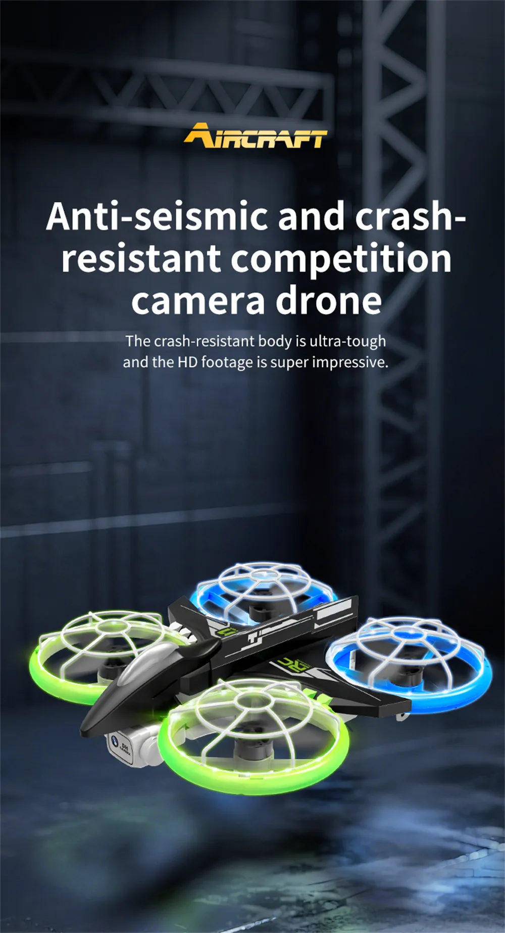 JJRC H132 WiFi FPV with HD Camera Optical Flow Hover Brushless Grid Full Protection Neon Colorful Child Gift RC Toys Drone Quadcopter RTF