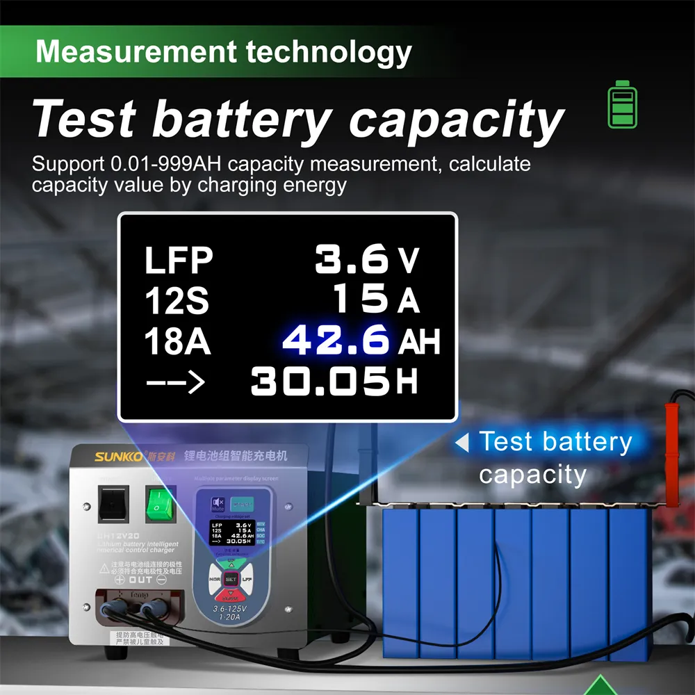 Lithium Battery Pack Charger CH12V20 Intelligent CNC 2.5KW Adjustable Voltage 3.6V-125V Current 1-20A Fast Charging Li-ion LiFePO4 Systems Lithium Battery Pack Charger CH12V20 Intelligent CNC 2.5KW Adjustable Voltage 3.6V-125V Current 1-20A Fast Charging Li-ion LiFePO4 Systems