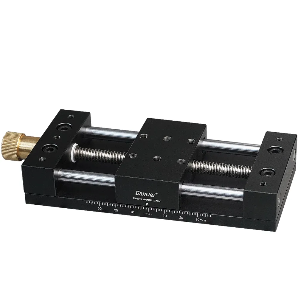 75mm 120mm Travel Displacement Platform Precision Linear Stage Aluminum Alloy High Load Capacity Laser Engraved Scale Lab Industrial Equipment 75mm 120mm Travel Displacement Platform Precision Linear Stage Aluminum Alloy High Load Capacity Laser Engraved Scale Lab Industrial Equipment