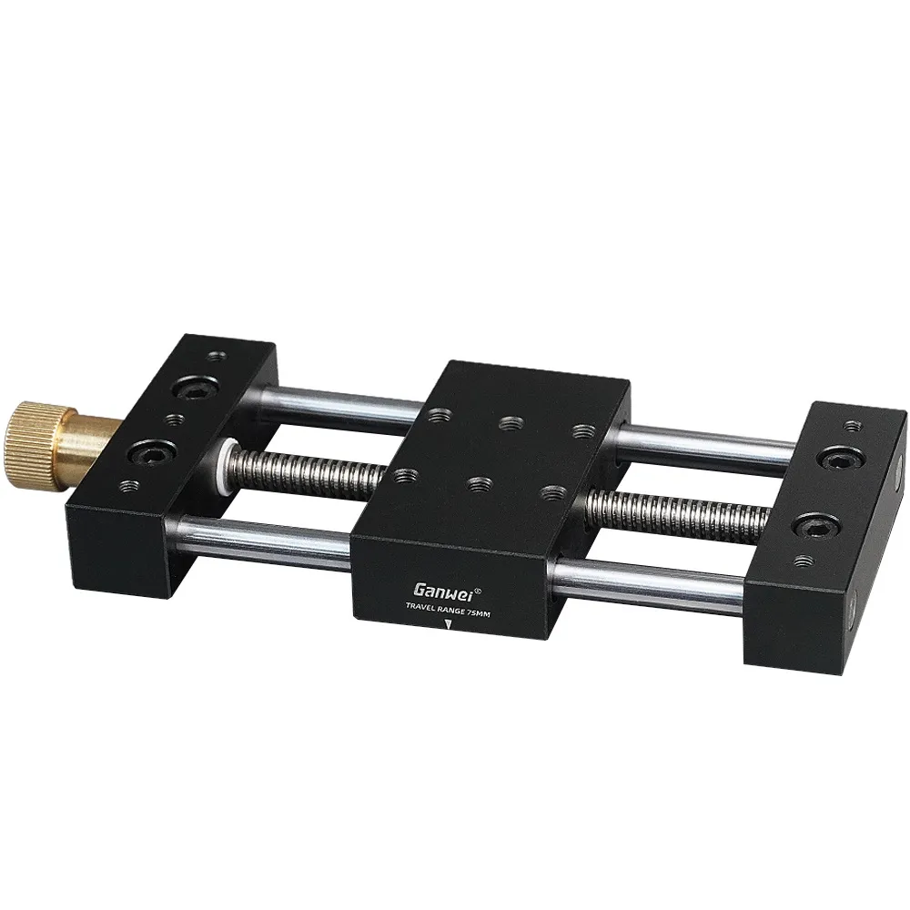 75mm 120mm Travel Displacement Platform Precision Linear Stage Aluminum Alloy High Load Capacity Laser Engraved Scale Lab Industrial Equipment 75mm 120mm Travel Displacement Platform Precision Linear Stage Aluminum Alloy High Load Capacity Laser Engraved Scale Lab Industrial Equipment