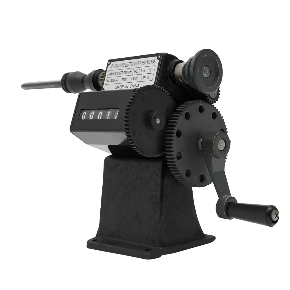 Manual Coil Winder Counter Machine Cast Iron Frame Steel Gear Wire Diameter 02-26mm Mechanical Winding Tool Reliable Compact Design