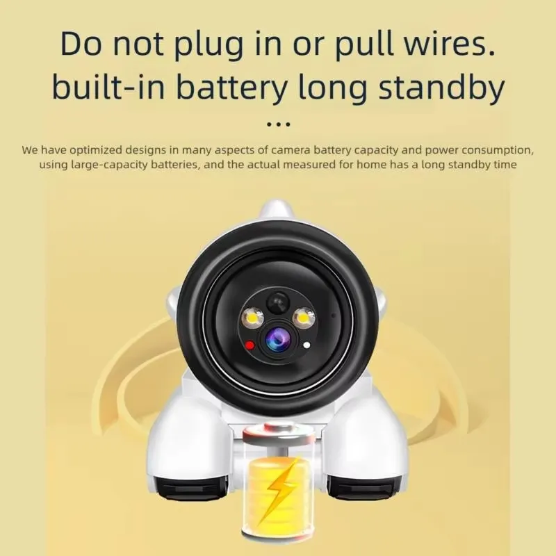 1080P HD Smart Pet Camera Mobile Robot with AI Tracking Auto Recharge Night Vision Two Way Audio Toy Car Camera for Home Monitoring