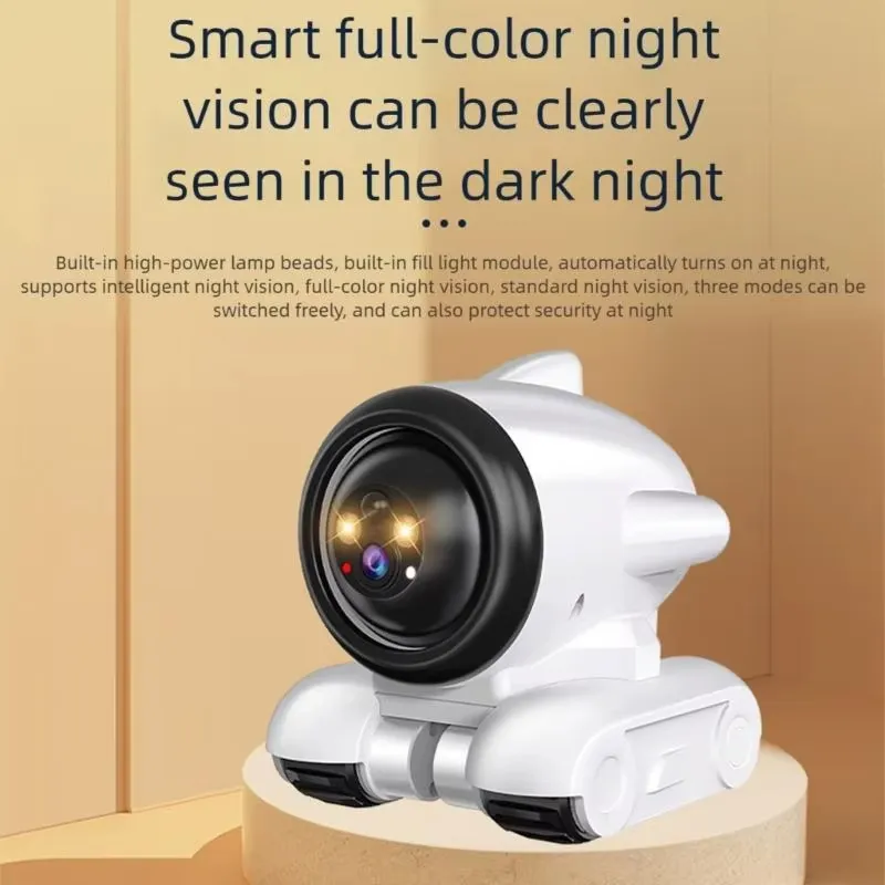 1080P HD Smart Pet Camera Mobile Robot with AI Tracking Auto Recharge Night Vision Two Way Audio Toy Car Camera for Home Monitoring