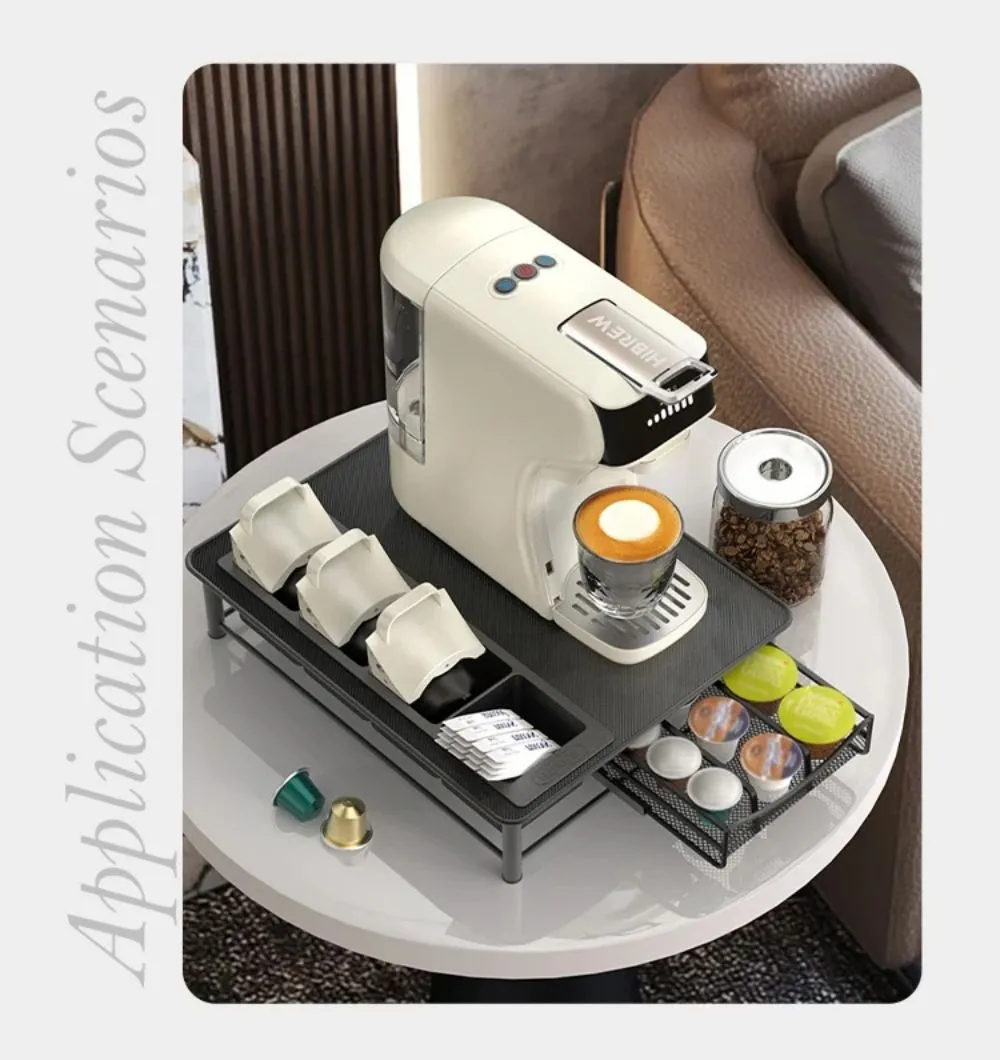 HiBREW Coffee Capsule Holder Drawer Organizer Compatible with NS DG K-Cup Capsules 20 Pods Storage Rack for H1B H2B Model