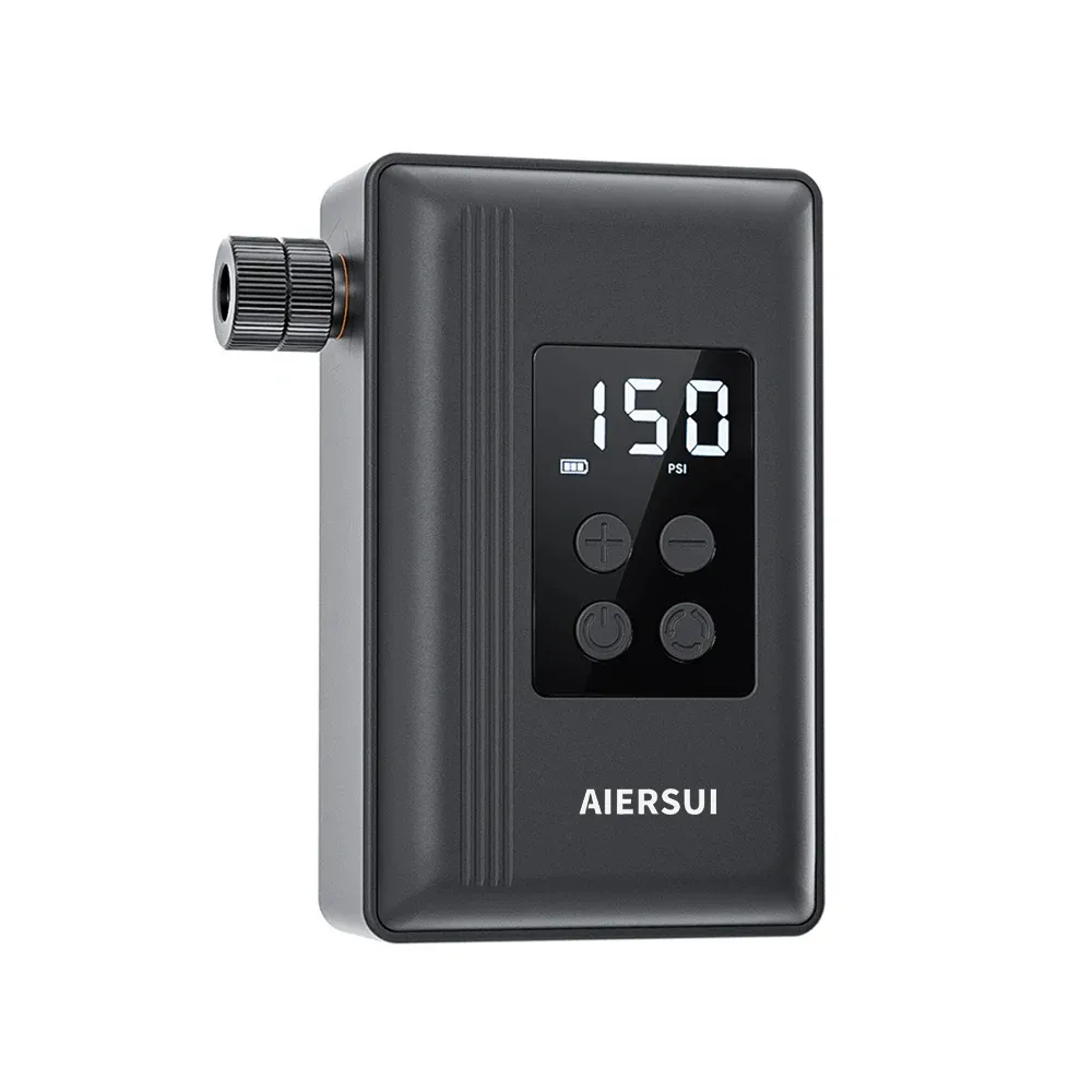 Mountain Road Bicycle Tire Inflator Smart Digital Display 150 PSI Portable Electric Air Pump USB Lightweight Design for Car Bicycle Ball