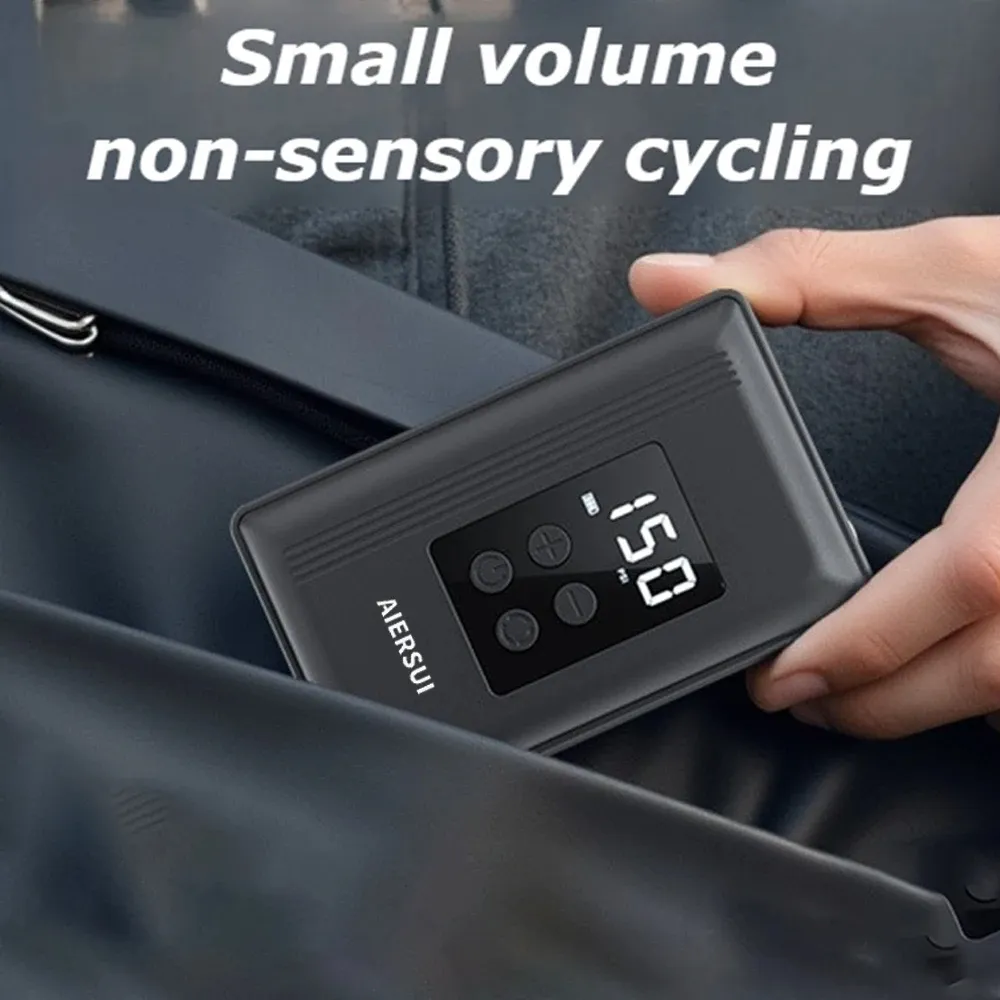 Mountain Road Bicycle Tire Inflator Smart Digital Display 150 PSI Portable Electric Air Pump USB Lightweight Design for Car Bicycle Ball