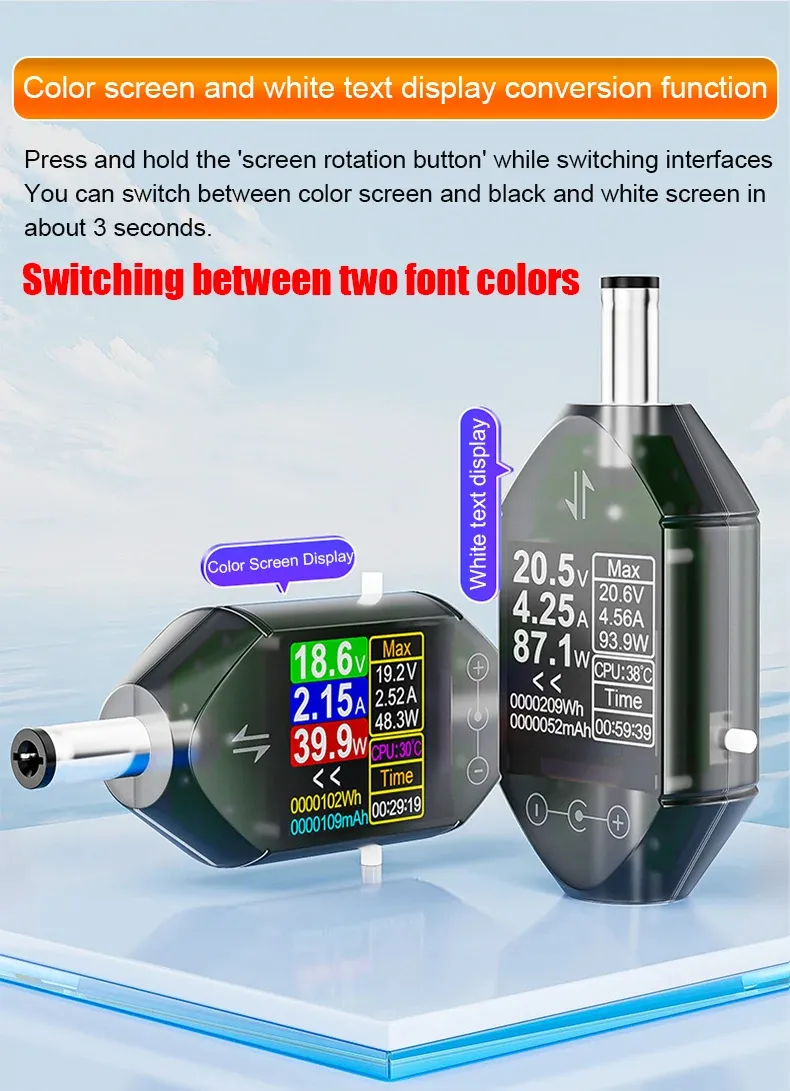 ATORCH DT550 Digital Voltage Current Tester DC4.5-50V Max 12A 600W Power Capacity Meter High Precision Energy Monitoring Device ATORCH DT550 Digital Voltage Current Tester DC4.5-50V Max 12A 600W Power Capacity Meter High Precision Energy Monitoring Device