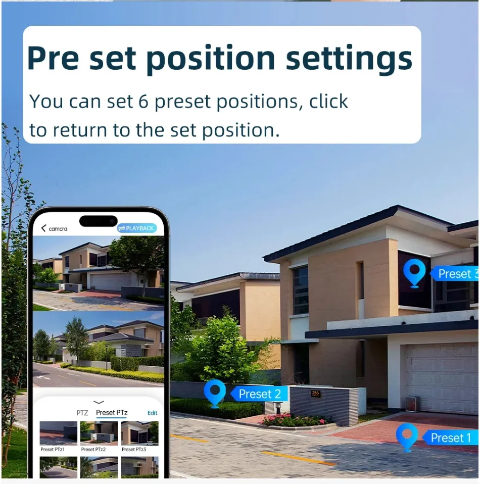 Guudgo 6MP Triple Lens Security Camera Wireless Outdoor WiFi 360° View 10X Zoom Color Night Vision Human Detect 2 Way Audio IP66 Waterproof CCTV Cameras Guudgo 6MP Triple Lens Security Camera Wireless Outdoor WiFi 360° View 10X Zoom Color Night Vision Human Detect 2 Way Audio IP66 Waterproof CCTV Cameras