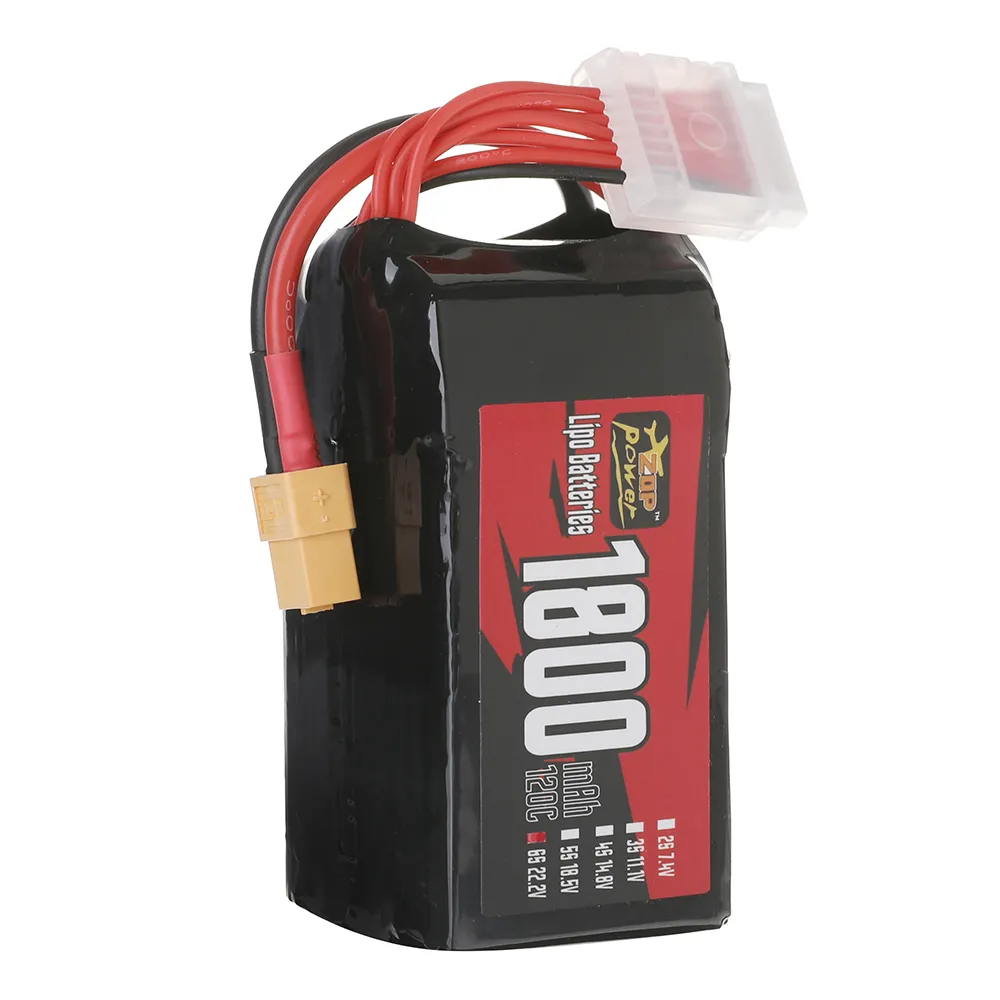 ZOP Power 22.2V 1800mAh 120C 6S LiPo Battery XT60 Plug for RC Drone