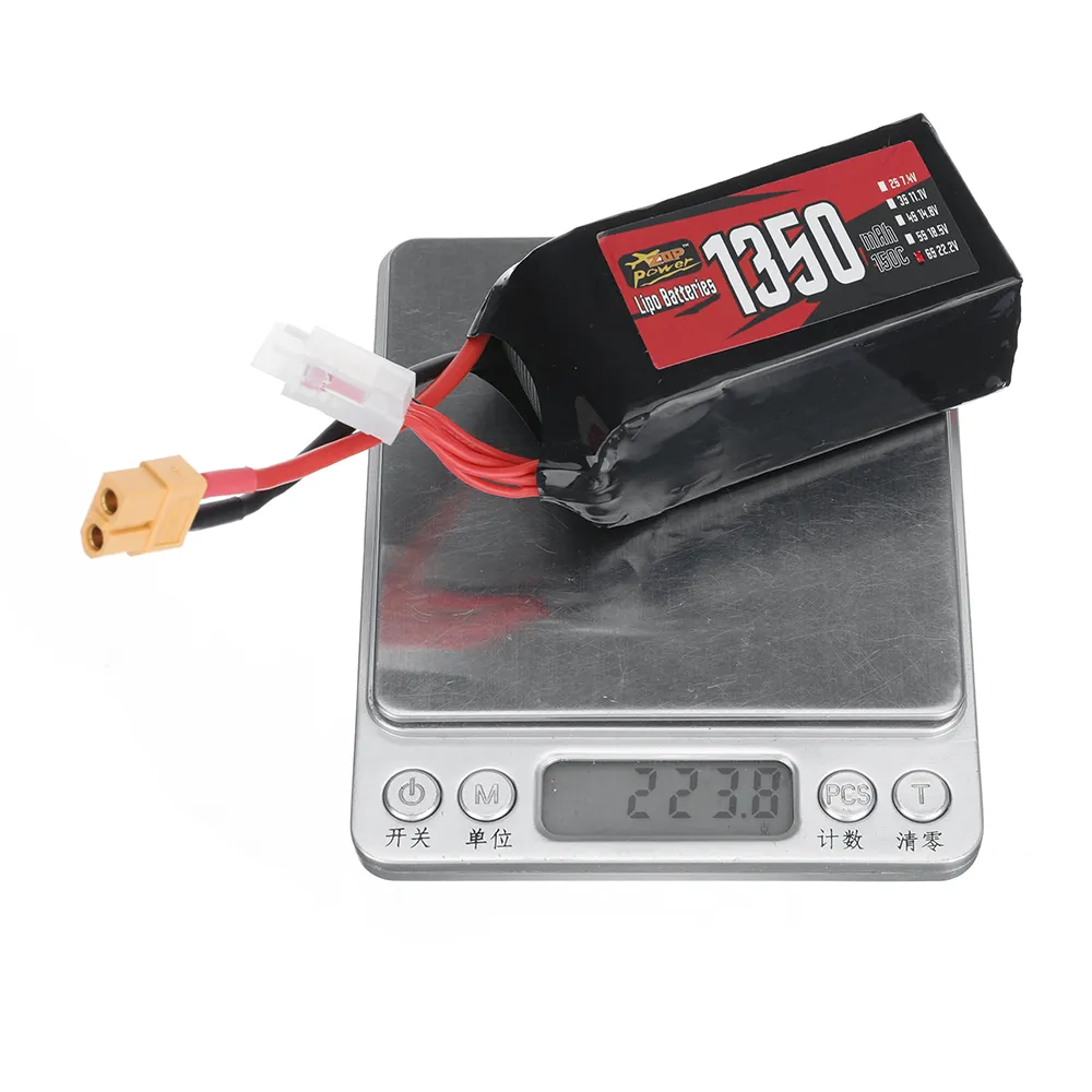 ZOP Power 22.2V 1350mAh 150C 6S LiPo Battery XT60 Plug for RC Drone