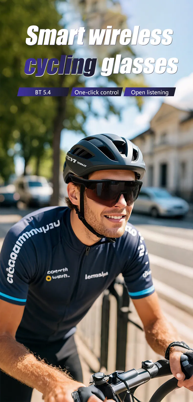 QY-Pro2 bluetooth 5.4 Smart Cycling Glasses with AI Voice Assistant UV Protection Windproof Sandproof 360° Surround Sound for Outdoor Sports QY-Pro2 bluetooth 5.4 Smart Cycling Glasses with AI Voice Assistant UV Protection Windproof Sandproof 360° Surround Sound for Outdoor Sports