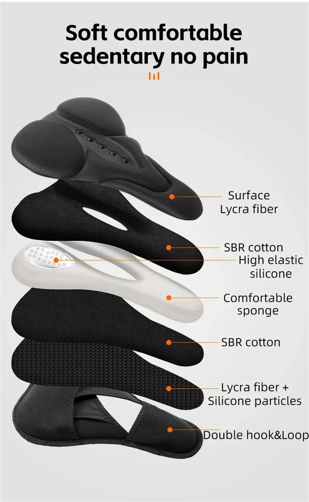 WEST BIKING Comfty High Elastic Silicone Bicycle Saddle Cover Soft Breathable Bike Seat Cushion With Rainproof Cover for Road MTB Outdoor Riding WEST BIKING Comfty High Elastic Silicone Bicycle Saddle Cover Soft Breathable Bike Seat Cushion With Rainproof Cover for Road MTB Outdoor Riding