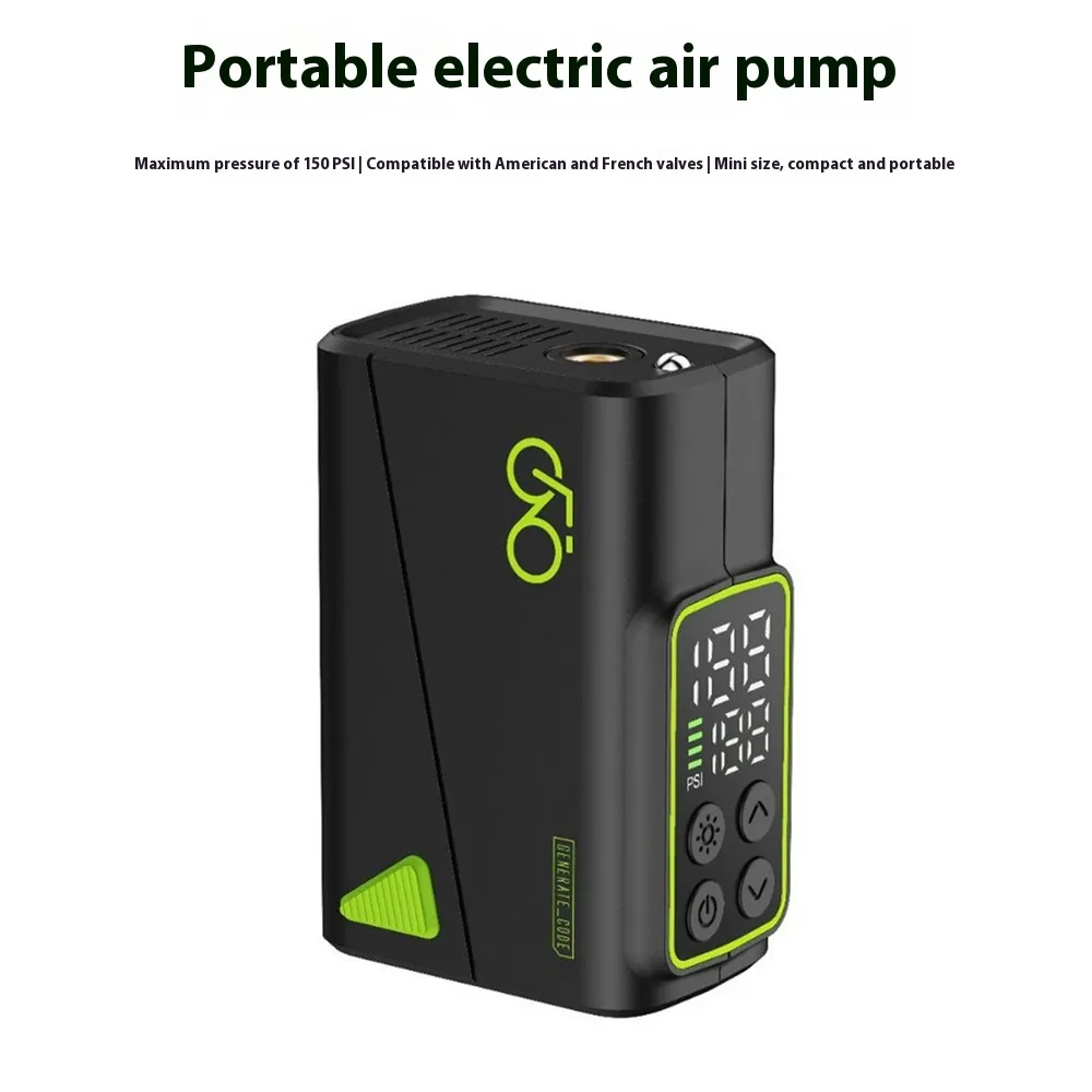 XANES Portable 150PSI Universal Double Display Electric Bike Air Pump with Auto Shut Off Emergency Light Suitable For Bicycles Car Motorcycle Tires