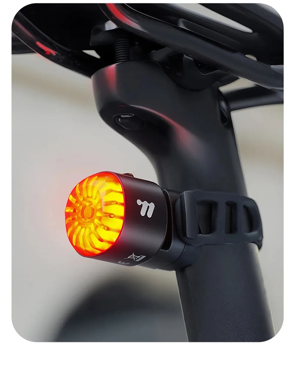 WEST BIKING 80LM Smart Dynamic Brake Sensing Bicycle Taillight 400mAh Battery Type-C Fast Charging IP65 Waterproof Vibration-sensing Bike Rear Light for MTB Night Cycling