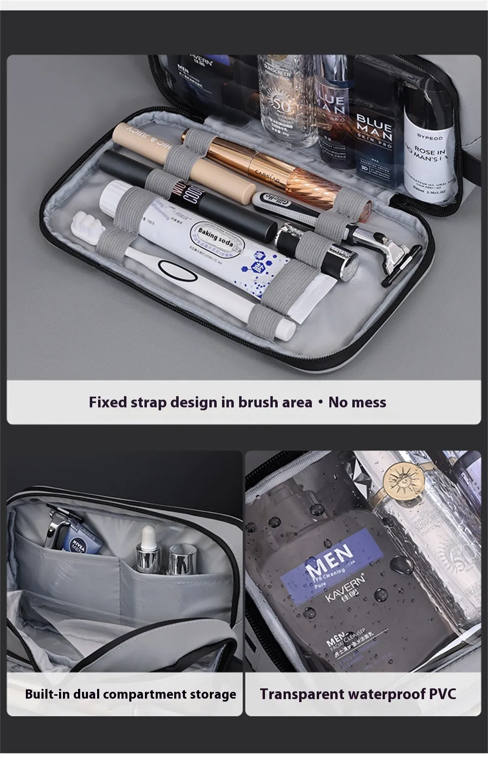 IPRee Men's Makeup Bag 3 Layer Elite Series Large Capacity Men's Toiletry Bag Travel Essentials Portable Premium Cosmetics Organizer Bag IPRee Men's Makeup Bag 3 Layer Elite Series Large Capacity Men's Toiletry Bag Travel Essentials Portable Premium Cosmetics Organizer Bag