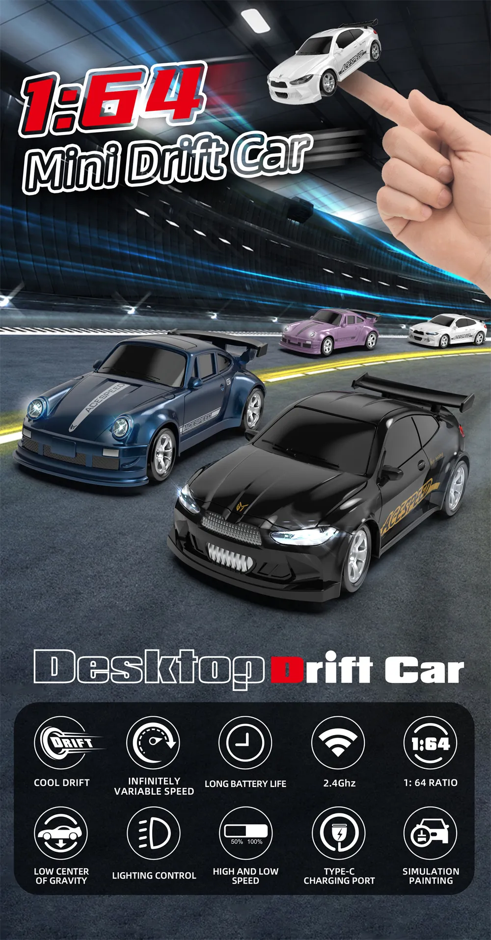 BRRRRT FQD23/25 1/64 2.4G 4WD Mini Desk RC Drift Car Vehicle Models RTR for Children Toys BRRRRT FQD23/25 1/64 2.4G 4WD Mini Desk RC Drift Car Vehicle Models RTR for Children Toys
