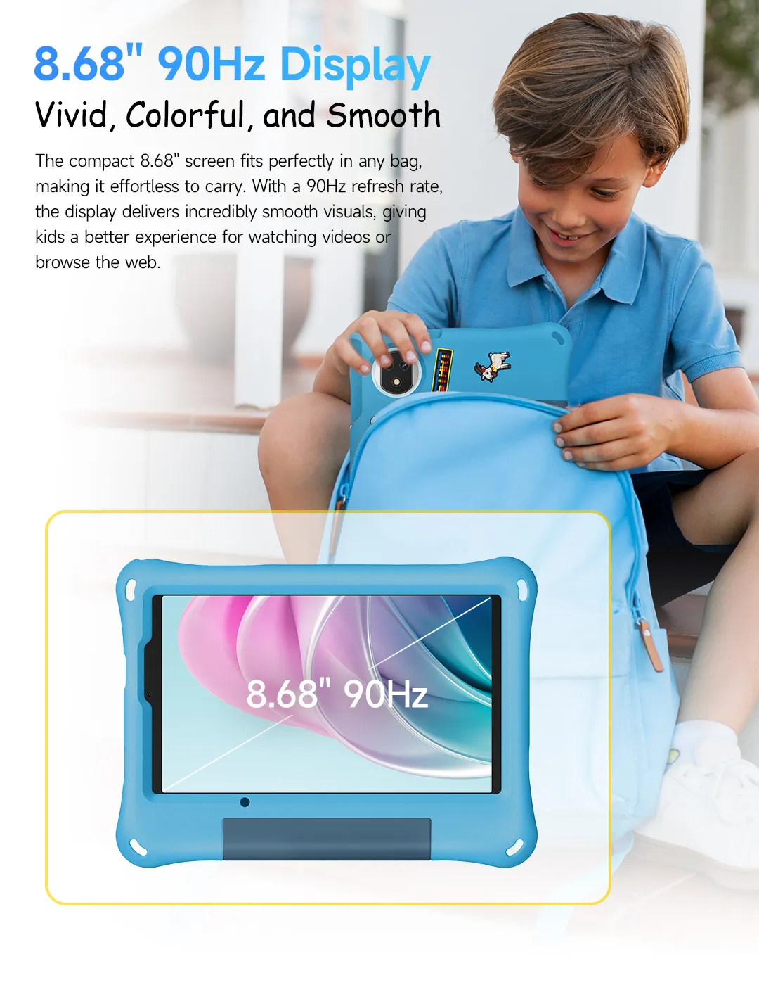 Ulefone Tab A9 Pro Kids MediaTek Helio G91 Octa Core 4GB LPDDR4X + 4GB Dynamic RAM 128GB ROM Netflix Widevine L1 4G LTE 8.68 Inch Android 15 Tablet PC Ulefone Tab A9 Pro Kids MediaTek Helio G91 Octa Core 4GB LPDDR4X + 4GB Dynamic RAM 128GB ROM Netflix Widevine L1 4G LTE 8.68 Inch Android 15 Tablet PC