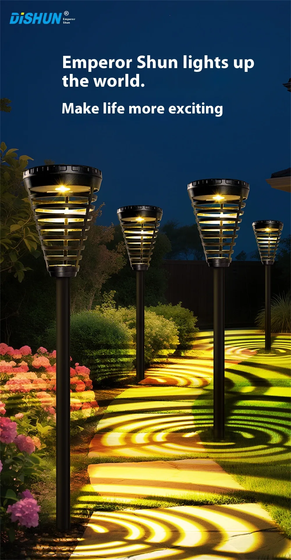 Elfeland Solar-Powered Outdoor Sensor Halloween Festival Decorative Atmosphere Lights, Outdoor Waterproof Solar Garden Light