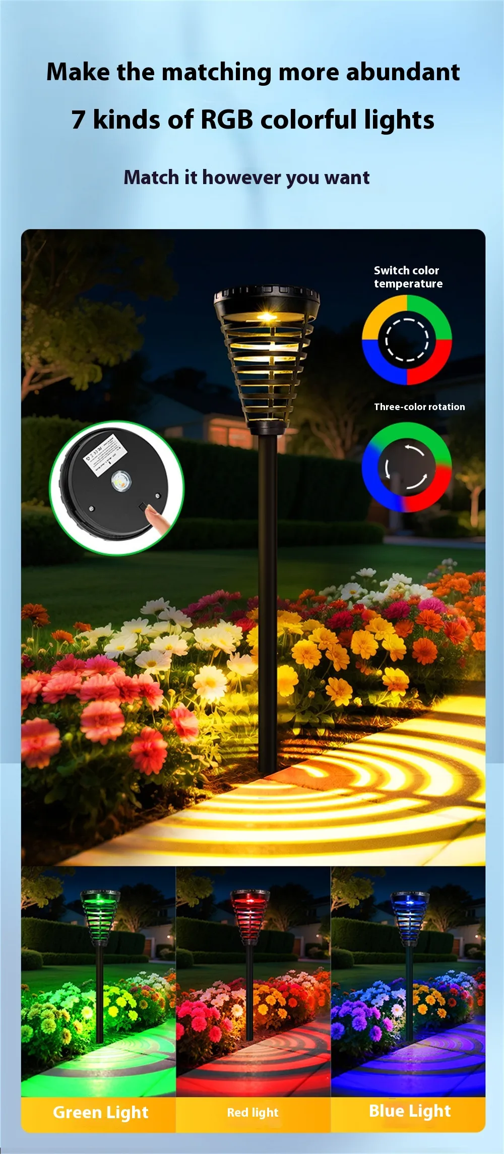 Elfeland Solar-Powered Outdoor Sensor Halloween Festival Decorative Atmosphere Lights, Outdoor Waterproof Solar Garden Light